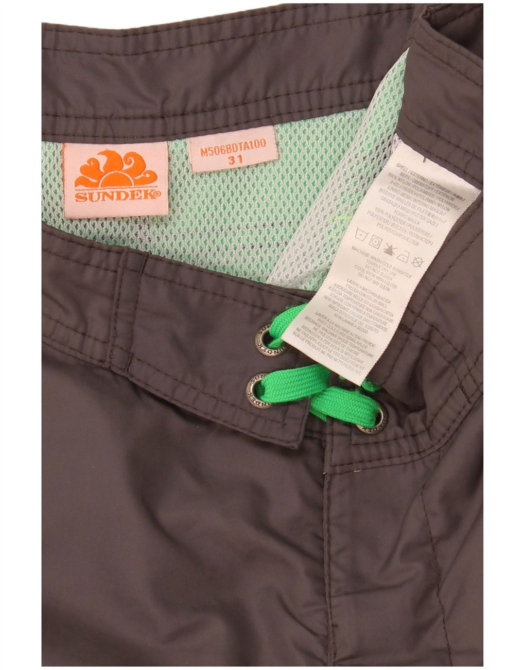 Pantaloncini da bagno da uomo Sundek Poliestere color block grigio medio