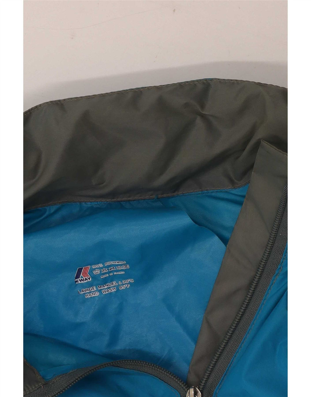 Giacca antipioggia da uomo K-Way UK 40 Large Blu Colourblock in poliammide
