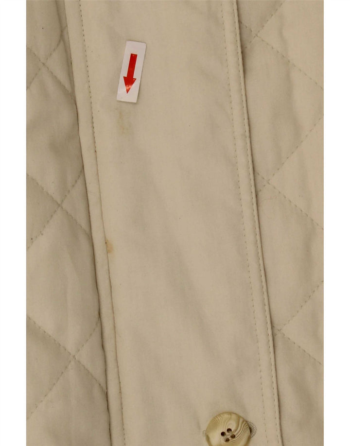 Giacca trapuntata vintage da donna IT 54 2XL Beige