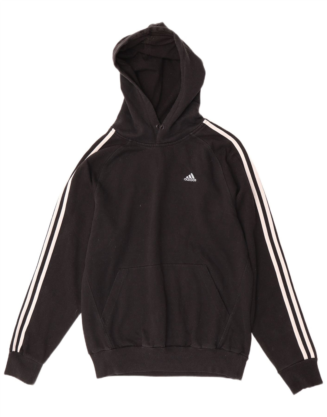 Felpa con cappuccio da uomo Adidas Small in cotone nero