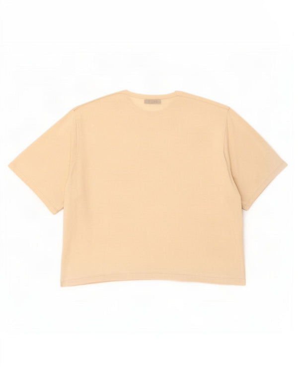 T-shirt oversize da donna Zara Top UK 10 Small in viscosa bianco sporco