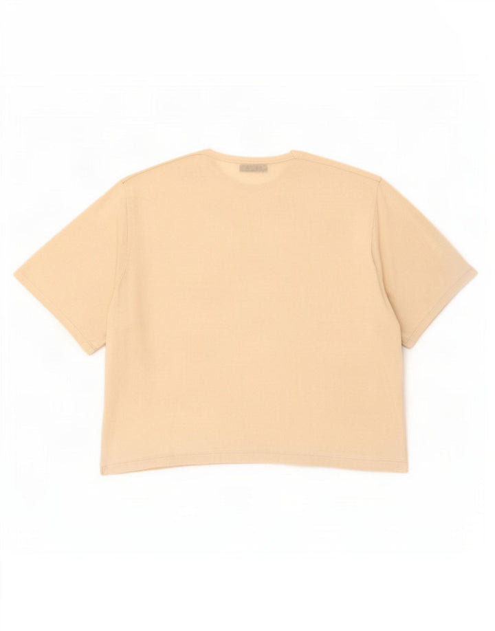 T-shirt oversize da donna Zara Top UK 10 Small in viscosa bianco sporco