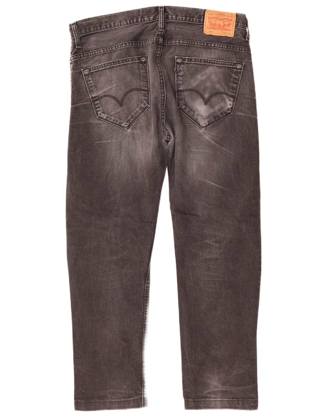 Levi's Uomo 504 Jeans dritti W34 L29 Cotone grigio