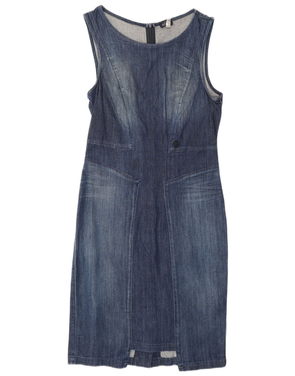Abito in denim senza maniche da donna Armani Jeans US 40 piccolo cotone blu