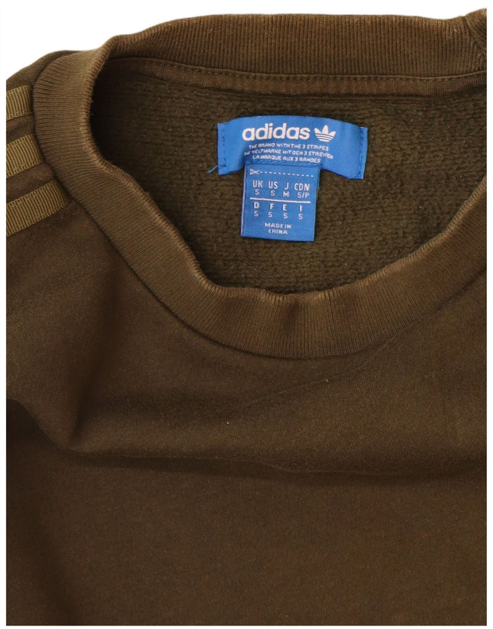 Felpa da uomo Adidas Maglione piccolo in cotone kaki