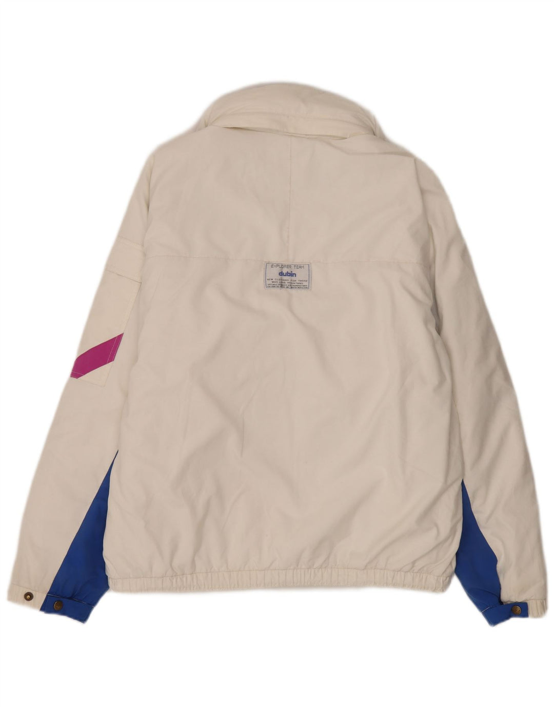 Giacca imbottita con cappuccio da uomo Dubin IT 50 Large Poliestere color block bianco