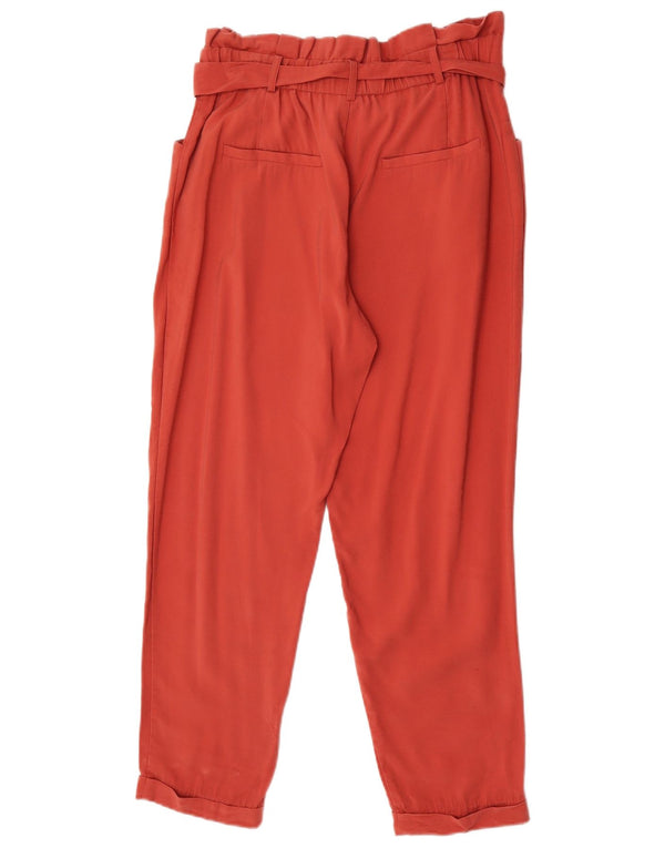Zara Womens Trafaluc Tapered Casual Trousers Large W30 L27 Orange