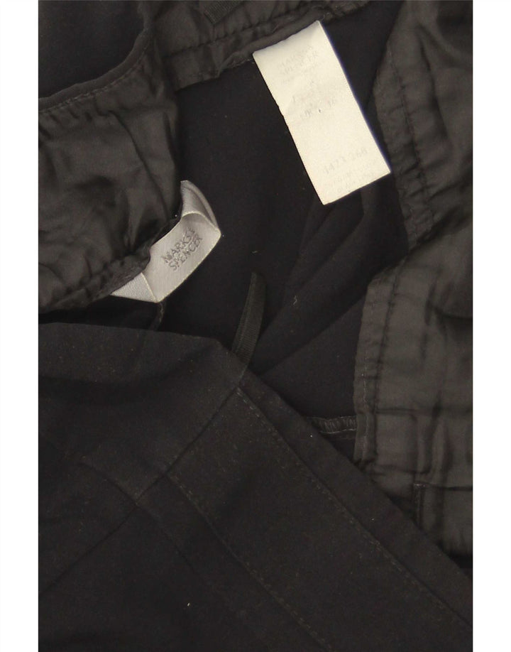 Pantaloni da abito Bootcut da donna Marks & Spencer UK 16 Large W34 L32 Nero