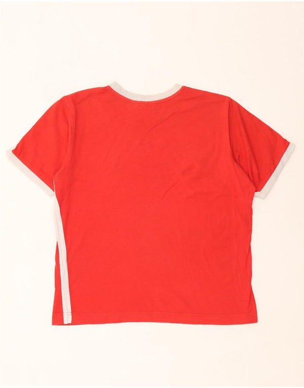 Puma T-shirt grafica da uomo Top Large in cotone color block rosso