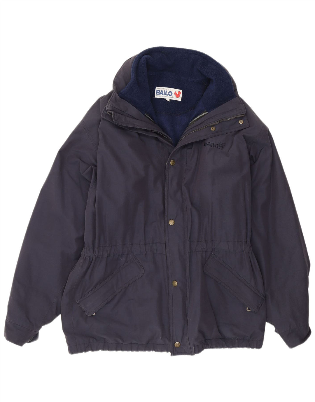 Giacca a vento con cappuccio da uomo Bailo IT 46 Small Blu Navy in cotone