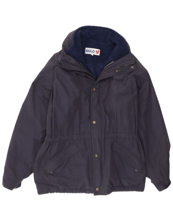 Giacca a vento con cappuccio da uomo Bailo IT 46 Small Blu Navy in cotone