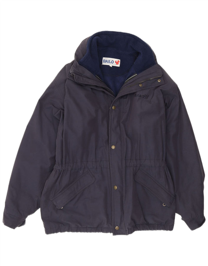 Giacca a vento con cappuccio da uomo Bailo IT 46 Small Blu Navy in cotone