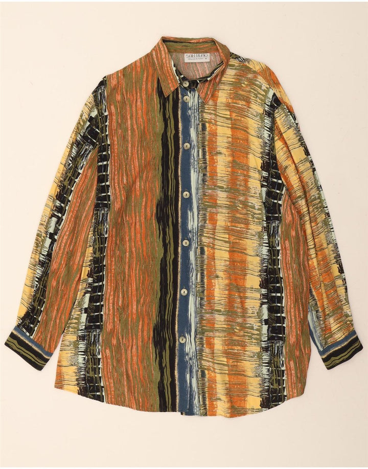 SAN REMO Womens Shirt Blouse EU 44 XL Multicoloured Striped Viscose Vintage San Remo and Second-Hand San Remo from Messina Hembry 