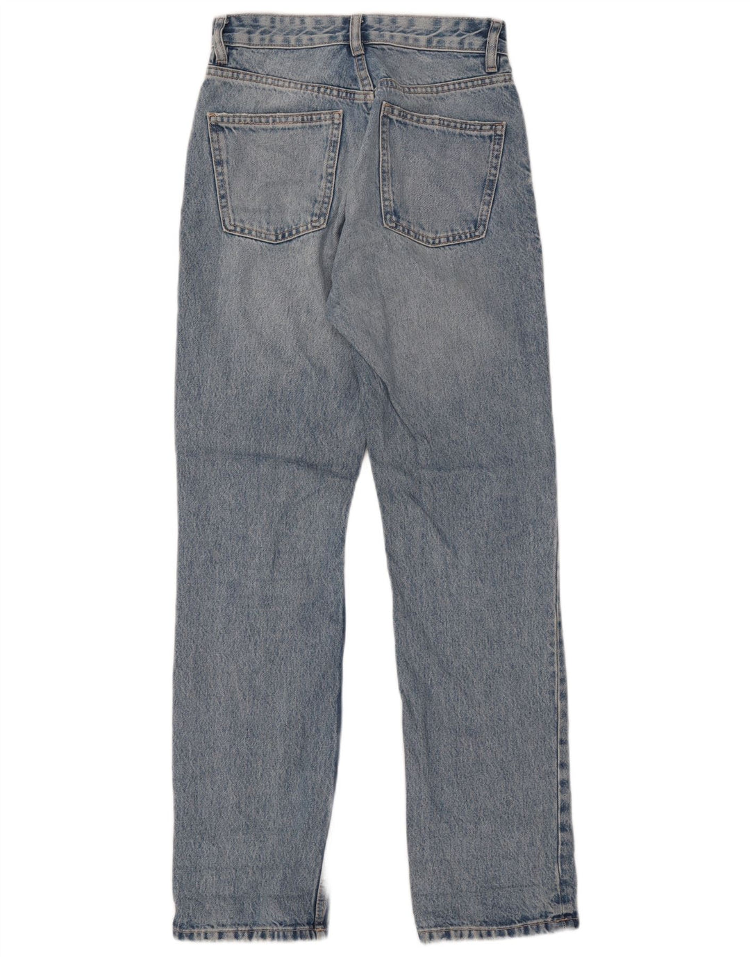 Jeans dritti da donna ZARA EU 34 2XS W24 L30 cotone blu