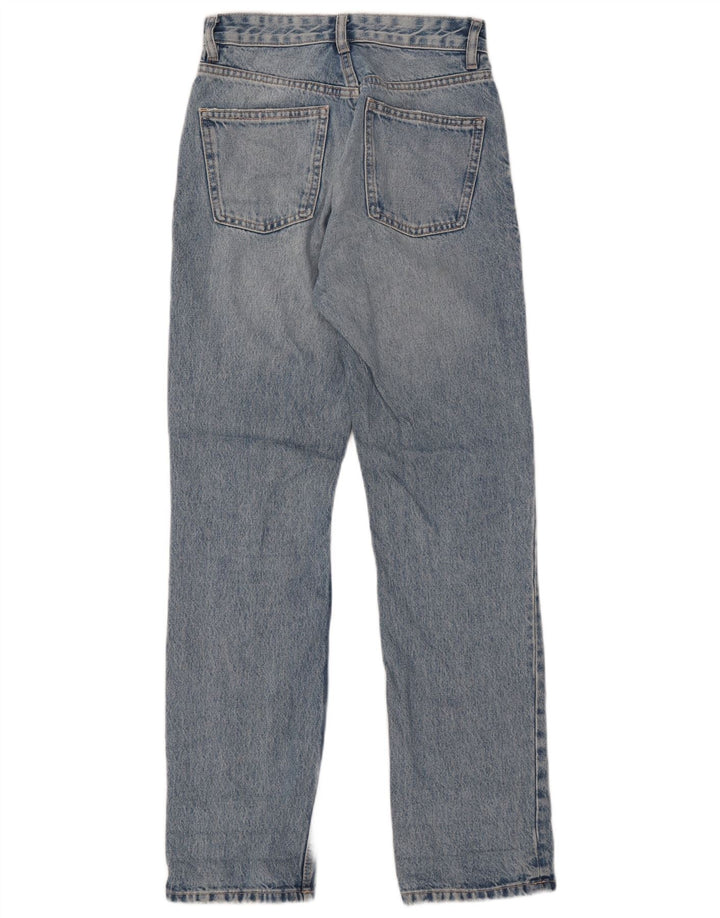 Jeans dritti da donna ZARA EU 34 2XS W24 L30 cotone blu