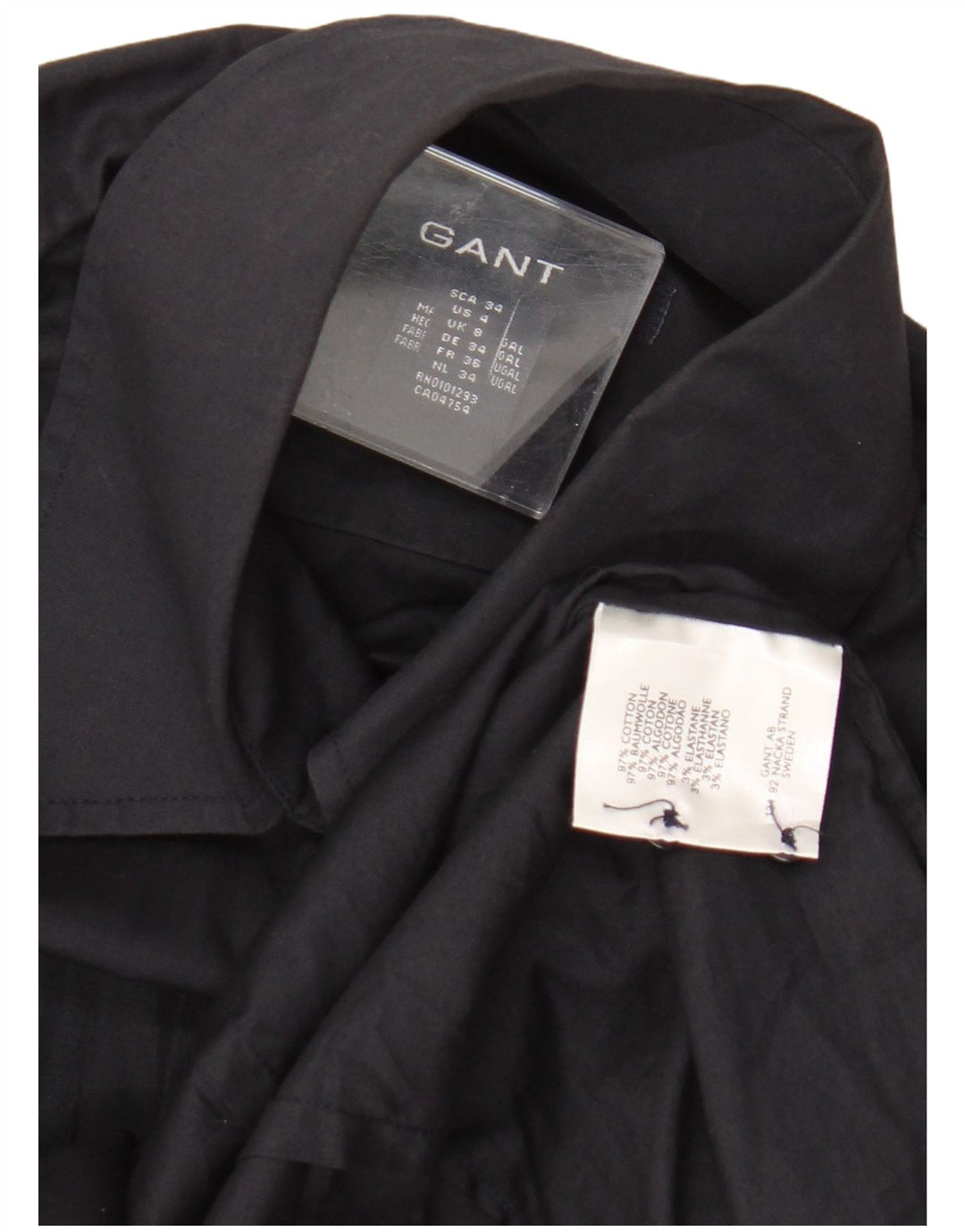 Camicia da donna Gant UK 8 Small in cotone blu navy