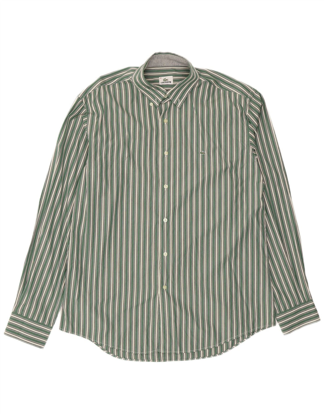 Camicia da uomo Lacoste taglia 42 a righe verdi grandi
