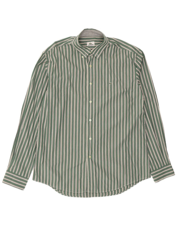 Camicia da uomo Lacoste taglia 42 a righe verdi grandi