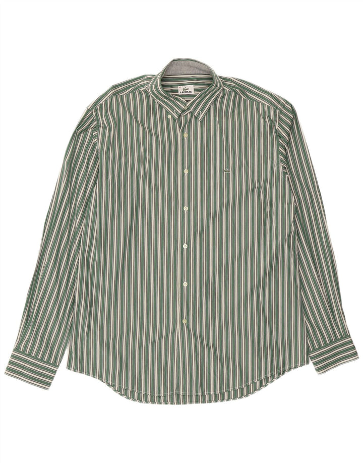 Camicia da uomo Lacoste taglia 42 a righe verdi grandi
