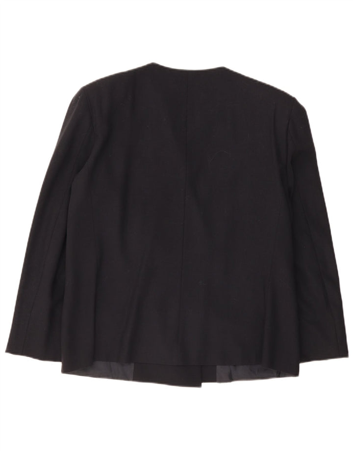Giacca Blazer Doppiopetto Donna Alba Fornari IT 48 XL Lana Blu Navy