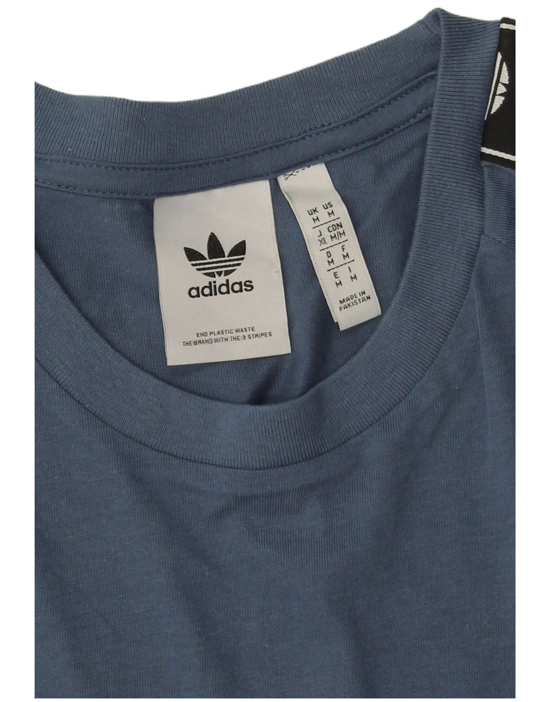T-shirt grafica da uomo Adidas Top in cotone color block blu medio