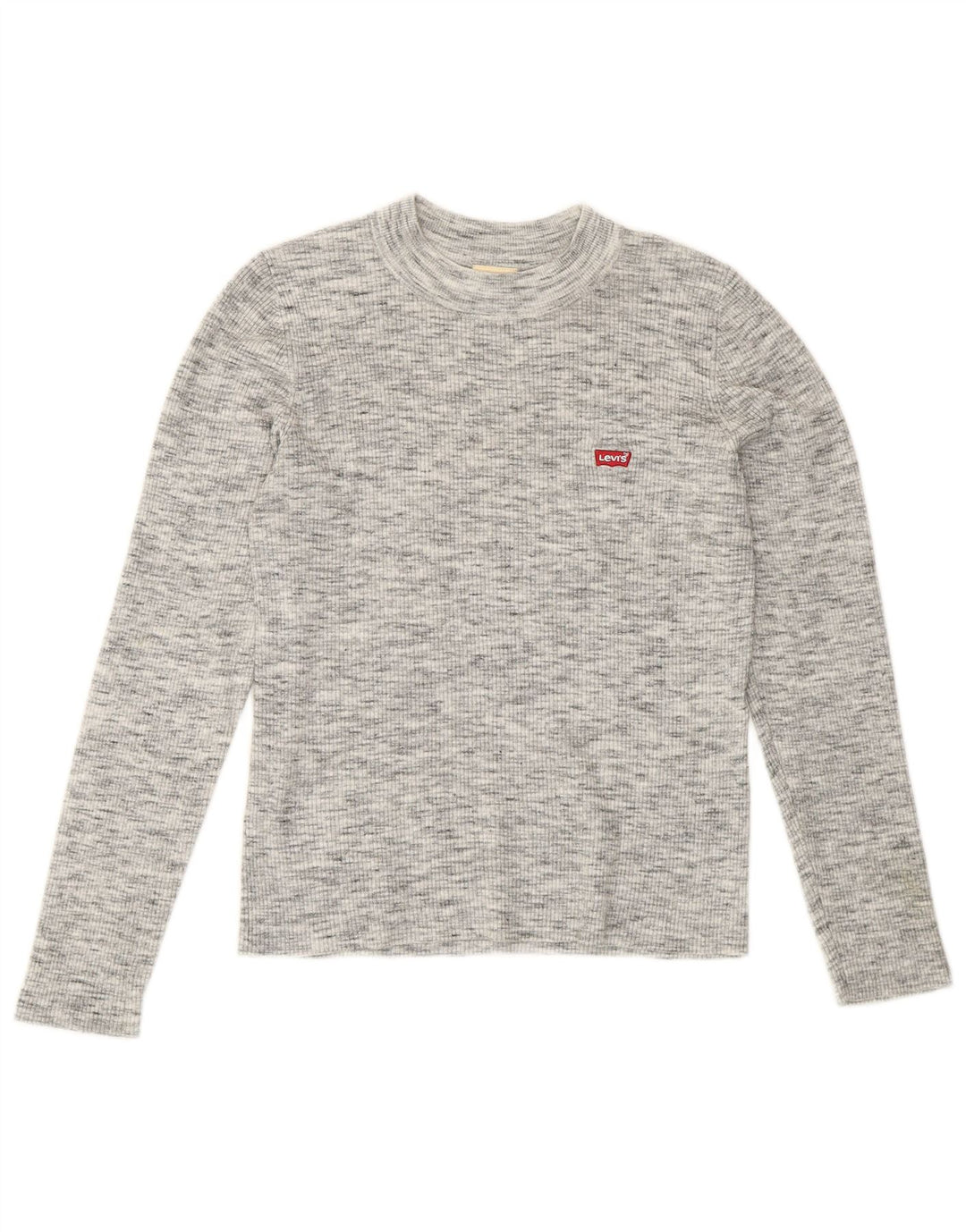 Levi's Top da donna a maniche lunghe UK 12 Grigio medio chiazzato