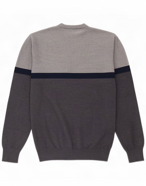 Diesel Maglione girocollo da uomo girocollo in cotone color block grande grigio