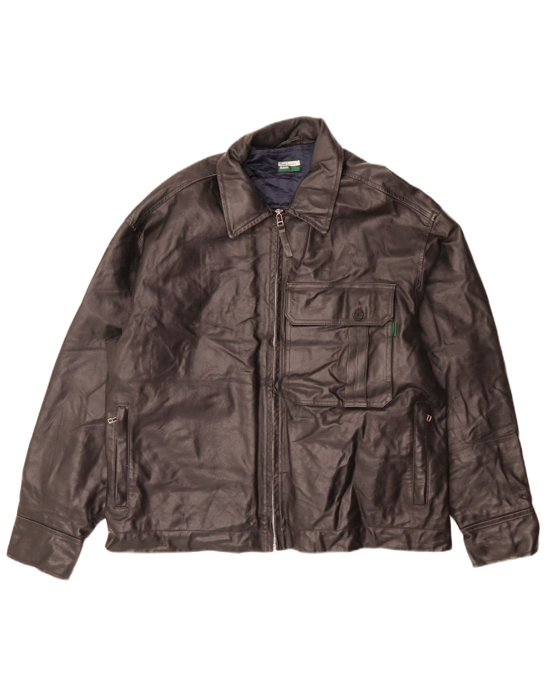 Giacca in pelle da uomo Paul Smith UK 42 XL Nera