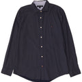 TOMMY HILFIGER Camicia da uomo grande in cotone maculato blu navy