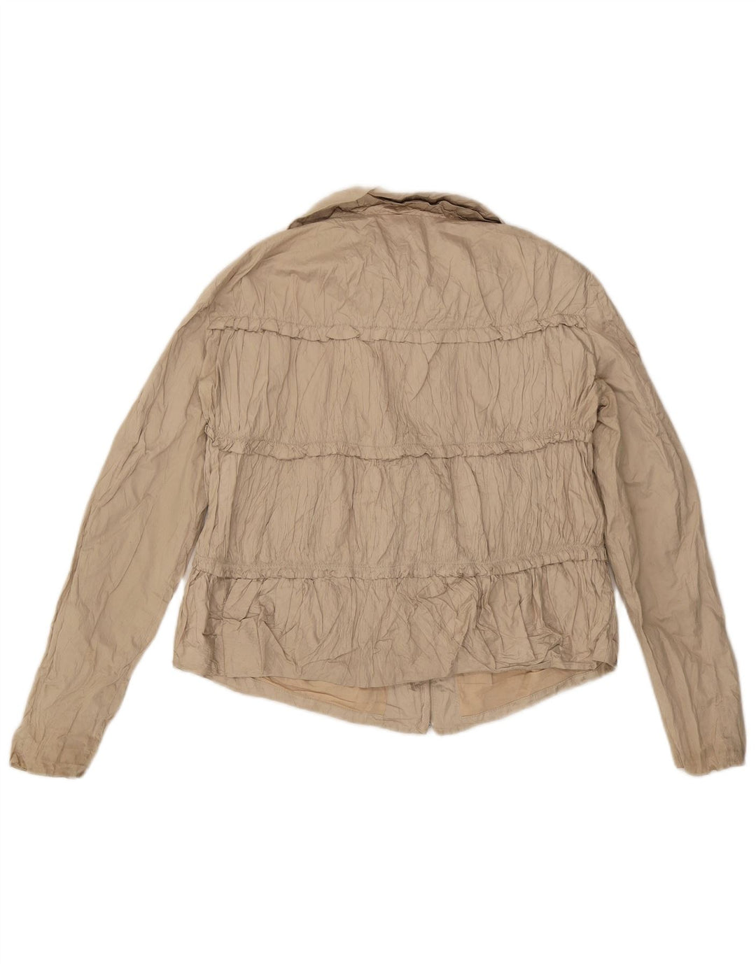Giubbotto bomber corto da donna Zara UK 14 grande cotone beige