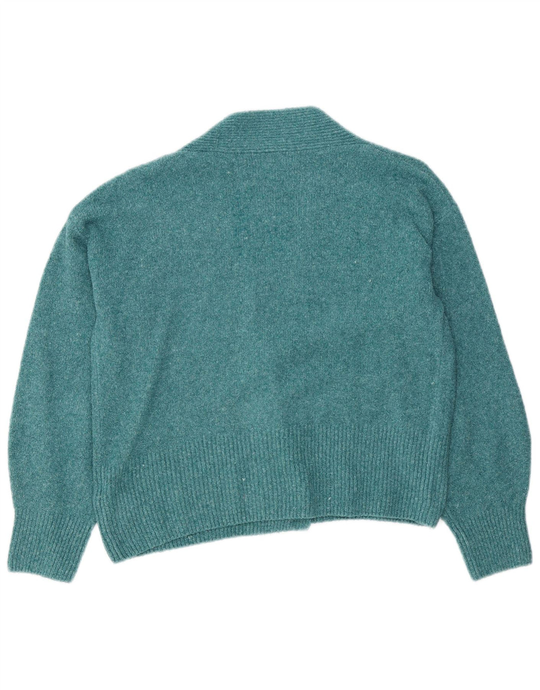 Maglione cardigan da donna Marks & Spencer UK 14 cotone turchese medio