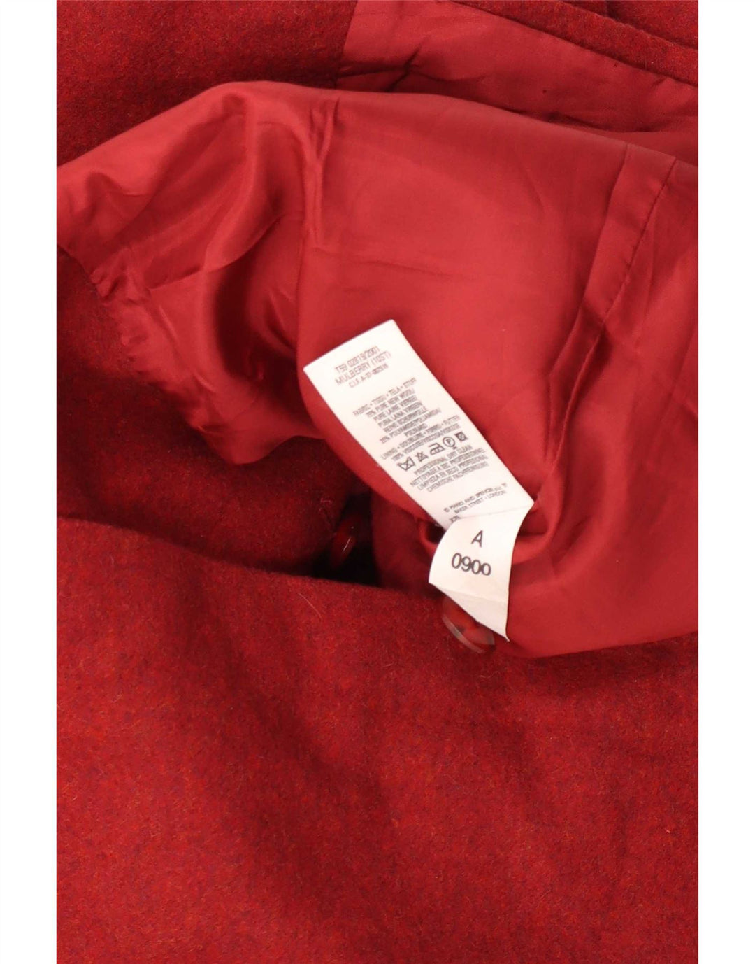 Soprabito corto oversize da donna Marks & Spencer UK 10 piccolo rosso chiazzato