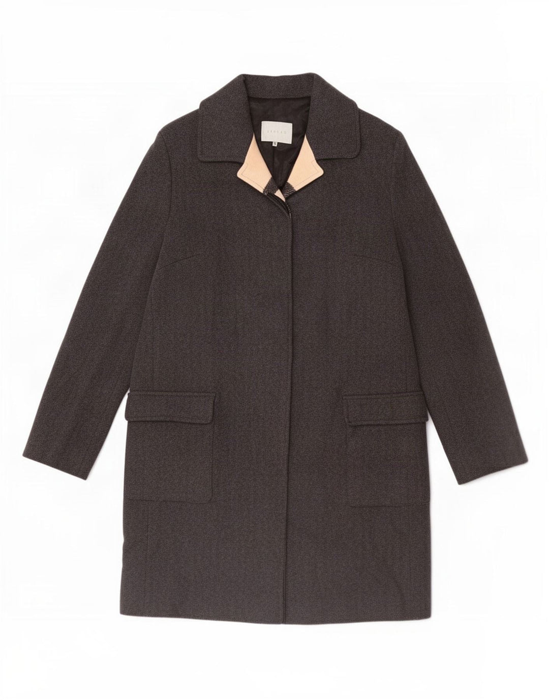 Soprabito da donna Jigsaw UK 16 grande lana grigia