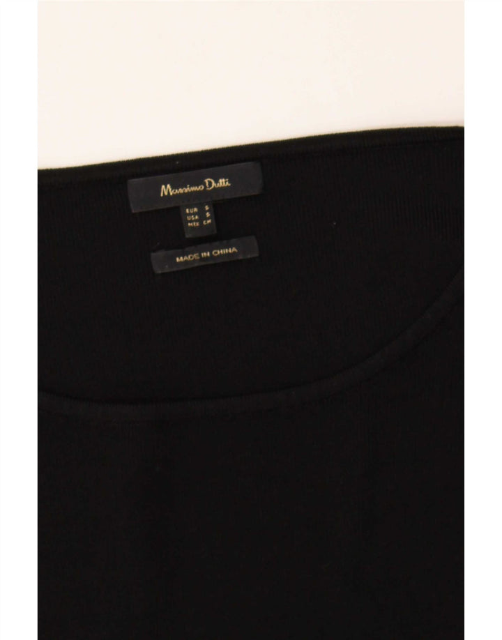Maglione maglione con scollo a barca da donna Massimo Dutti UK 10 piccolo nero