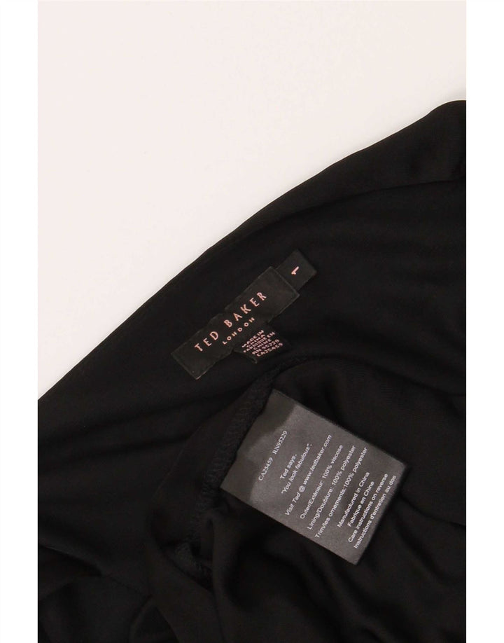 Abito a trapezio da donna Ted Baker taglia 1 XS poliestere floreale nero