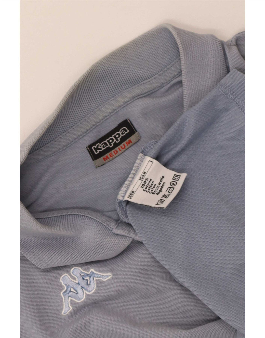 Polo Kappa Uomo Blu Medio in cotone