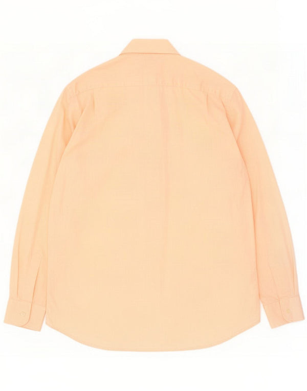 Valentino Camicia da uomo taglia 40 15 3/4 Large Arancione Cotton