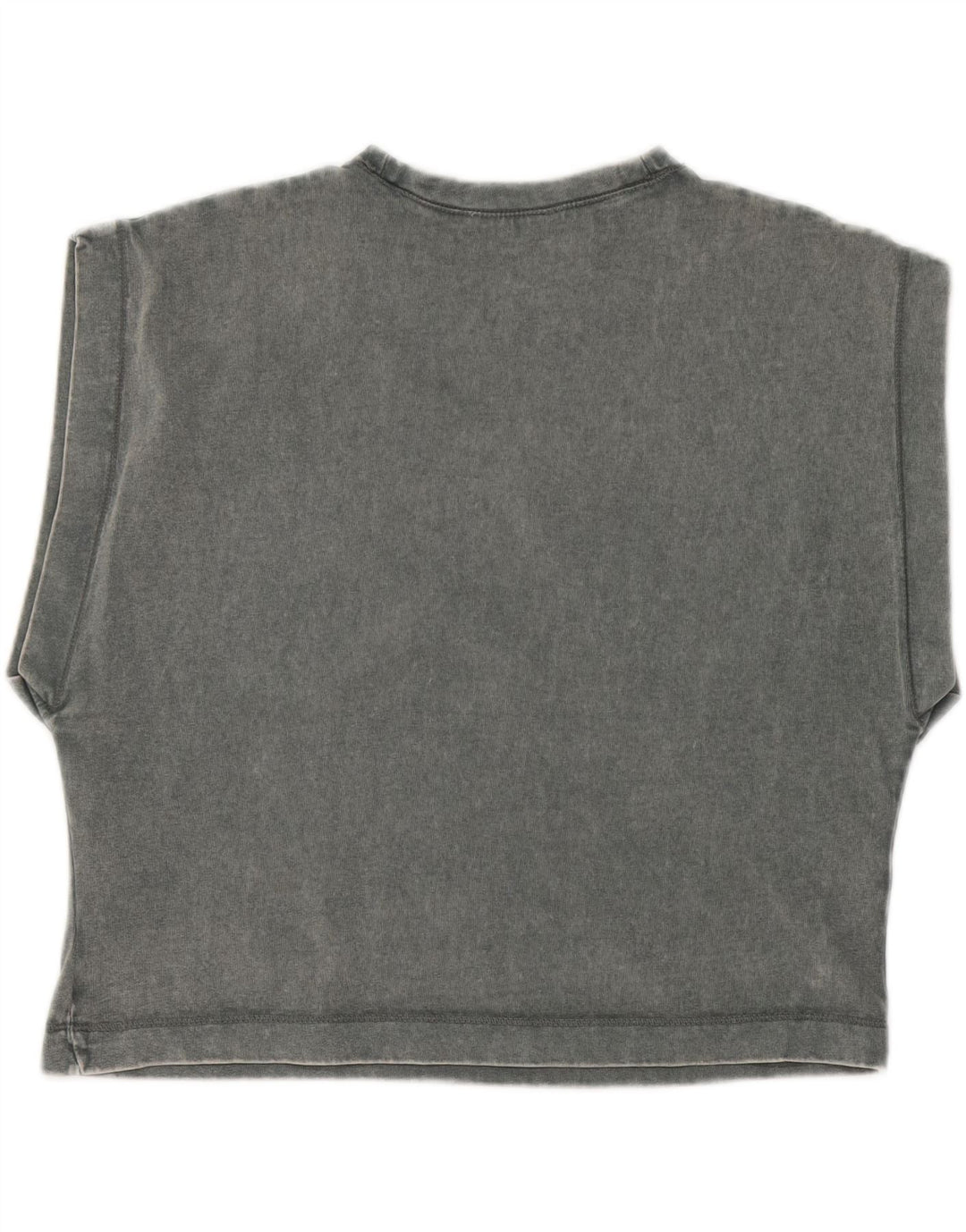 ZARA Womens Oversized Crop Vest Top UK 10 Small Grey Cotton Vintage Zara and Second-Hand Zara from Messina Hembry 