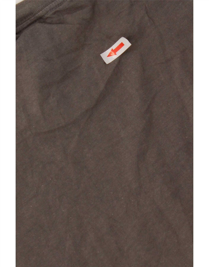 T-shirt grafica da uomo Adidas Top in cotone grigio medio