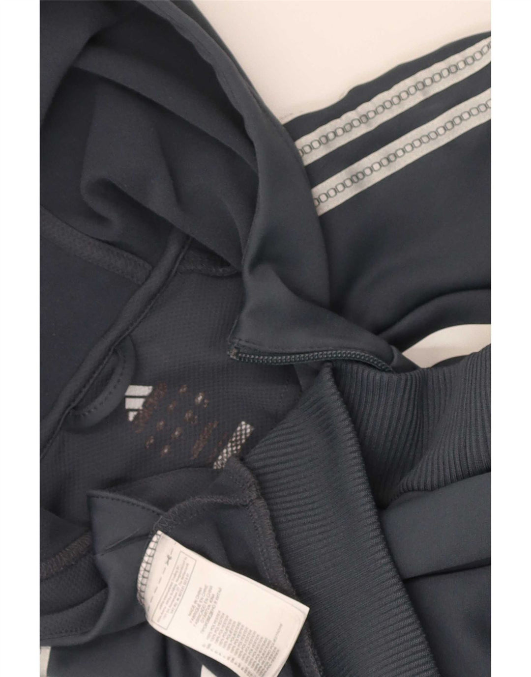 Maglione con cappuccio e zip Adidas Climalite da uomo, grande, in poliestere color block grigio