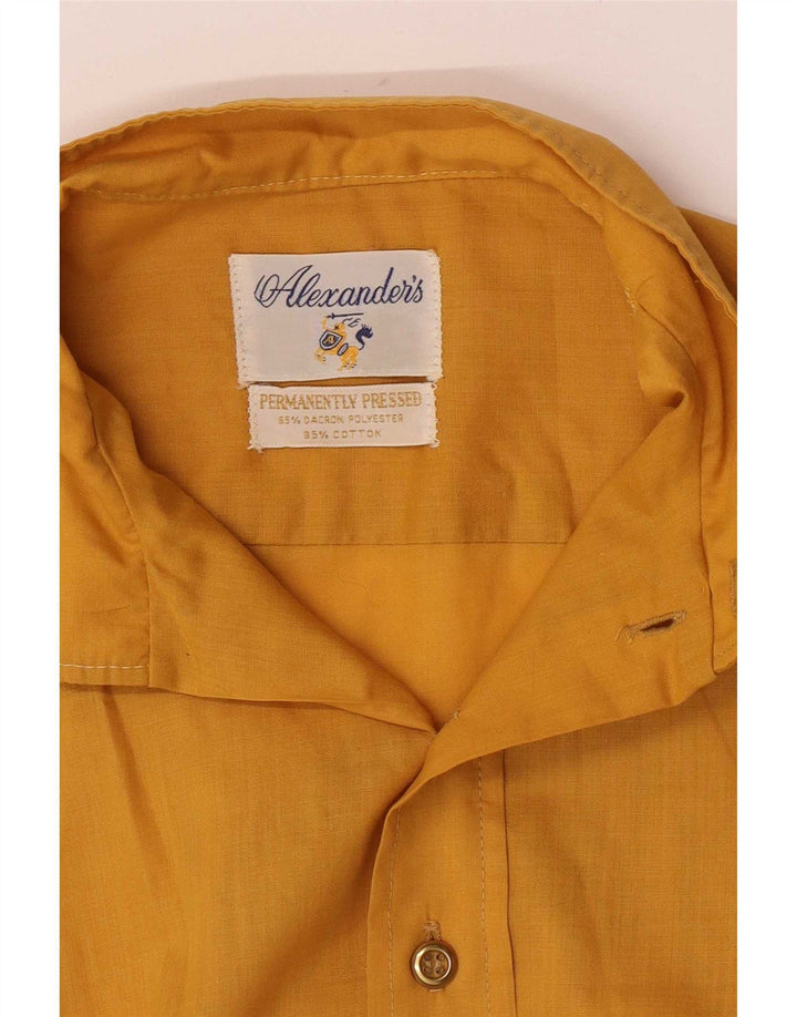 Camicia vintage da donna UK 10 Small Yellow Poliestere