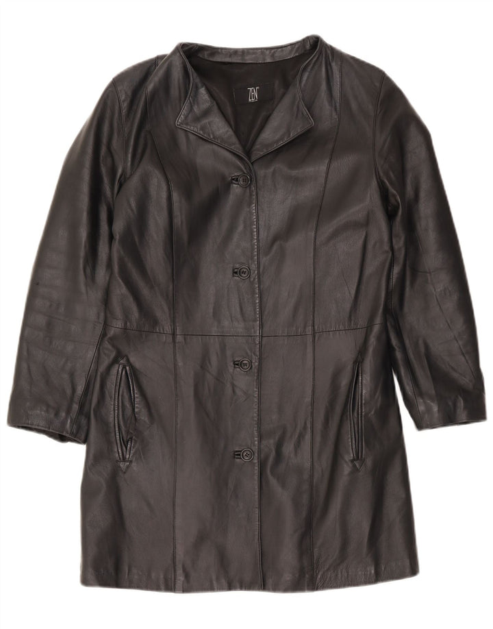 Cappotto in Pelle da Donna Zen IT 42 Medio in Pelle Nera