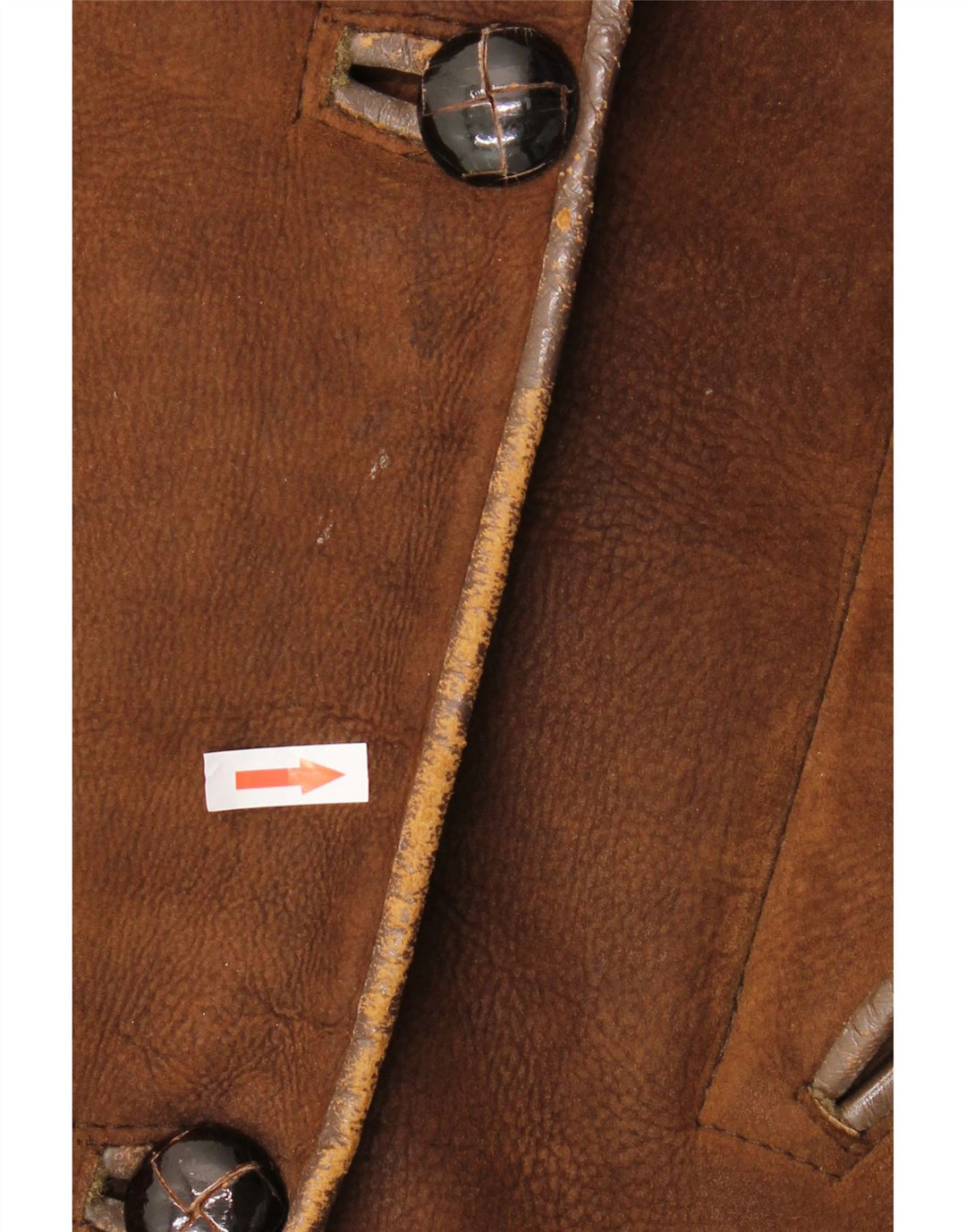 NURSEYS Giubbotto in shearling da uomo UK 42 XL in pelle marrone