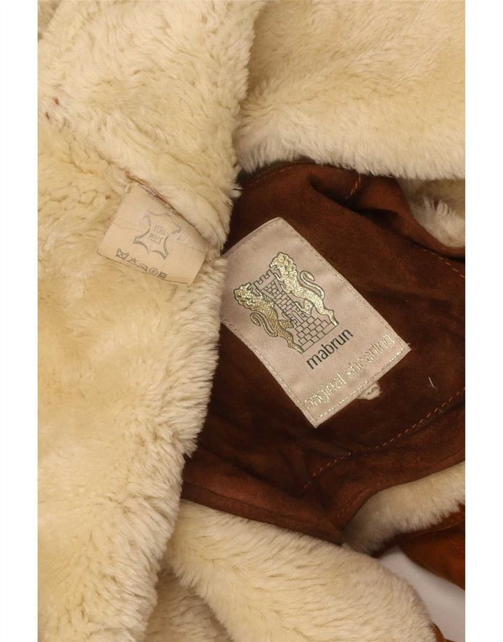 Cappotto in shearling da uomo Mabrun UK 40 Shearling beige grande