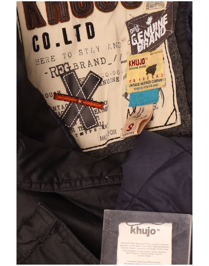 Giacca parka doppio petto da donna KHUJO UK 10 piccola nera