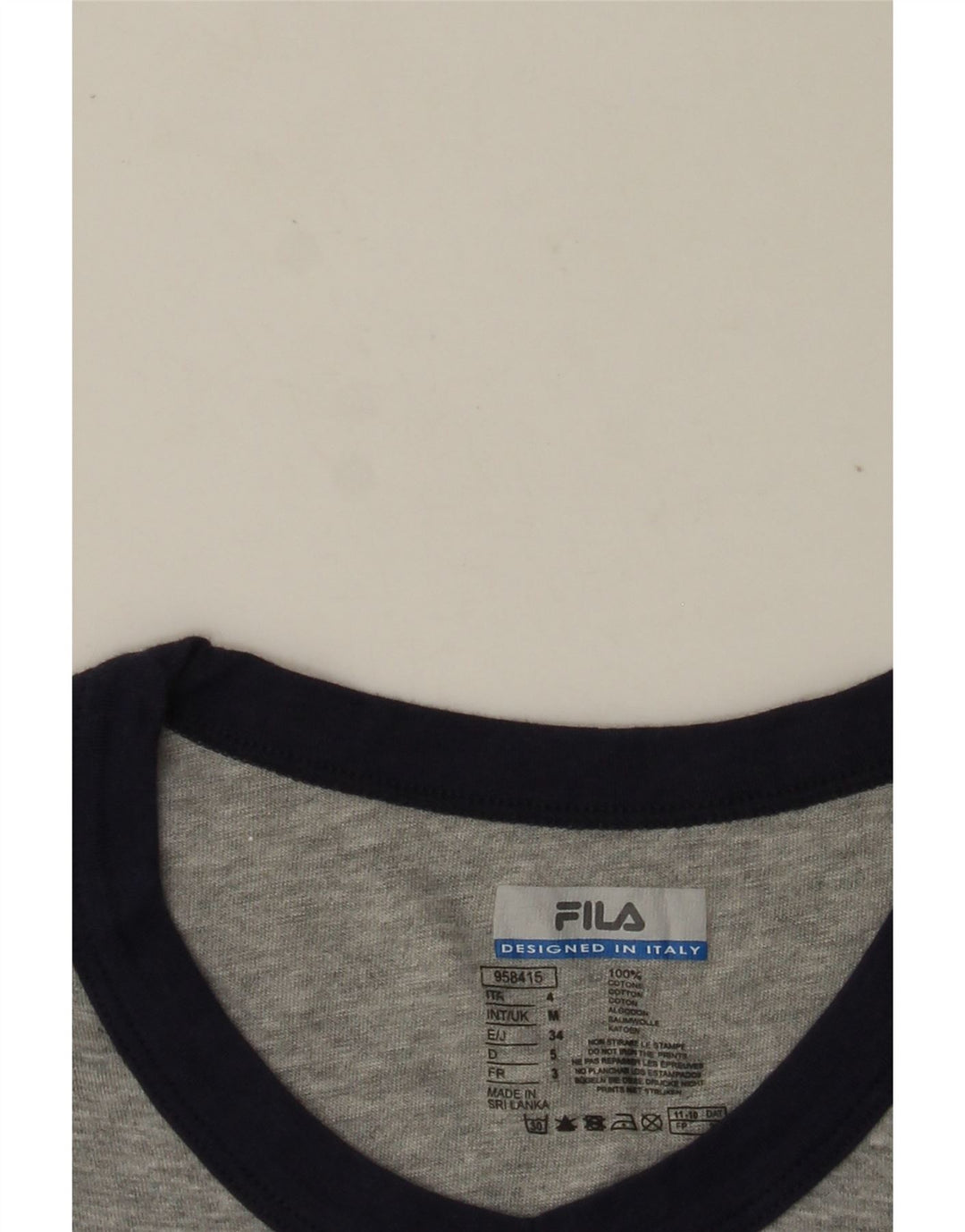 T-shirt uomo FILA Top in cotone grigio medio