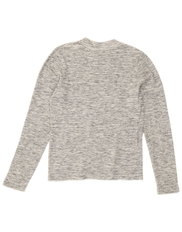 Levi's Top da donna a maniche lunghe UK 12 Grigio medio chiazzato