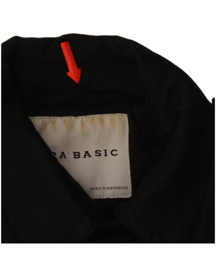 Giacca militare da donna Zara UK 12 nylon nero medio