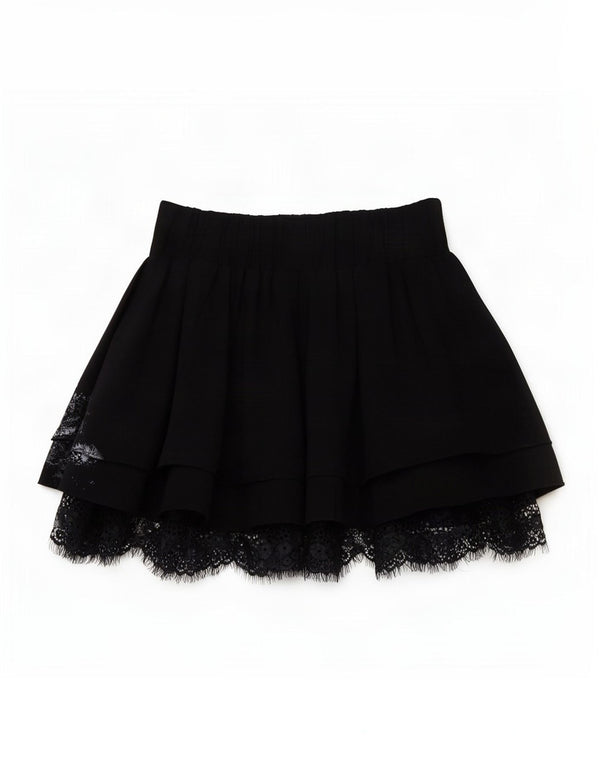 Minigonna Guess Bambina 11-12 Anni W26 Cotone Paisley Nero