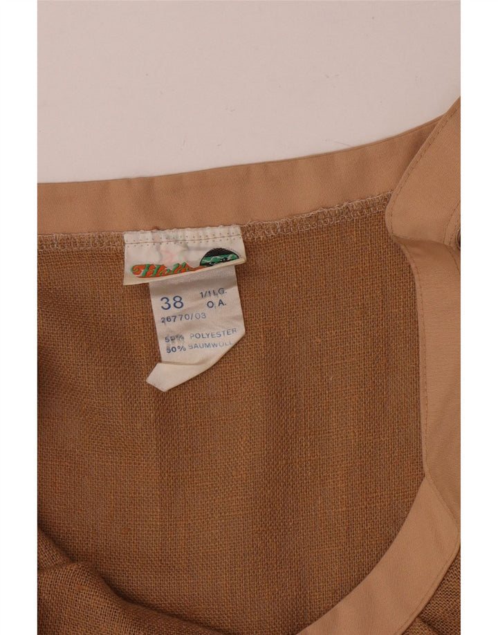 Abito sottoveste vintage da donna EU 38 Poliestere beige medio